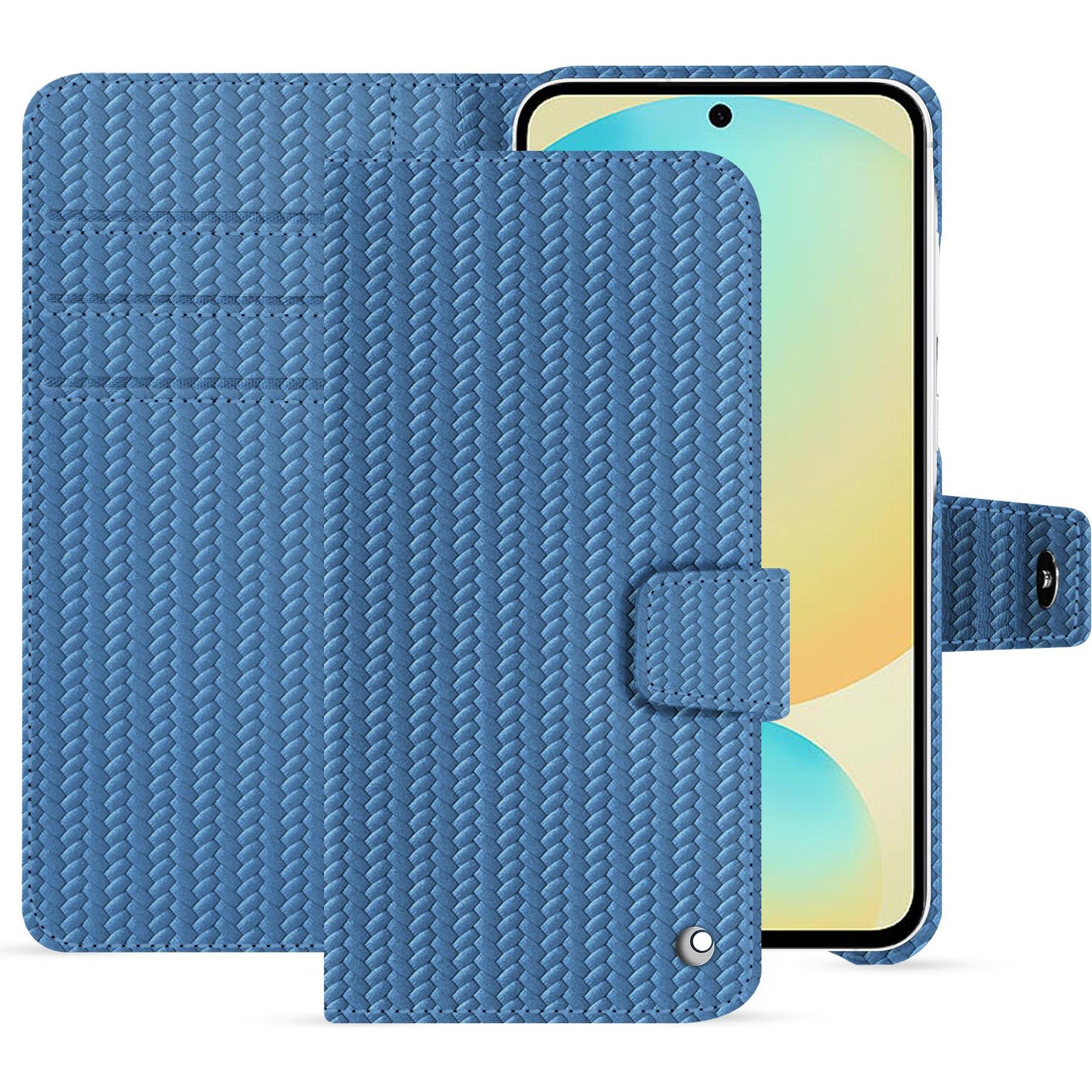 Noreve Lederschutzhülle FE (Samsung Galaxy S24 FE), Smartphone Hülle, Blau