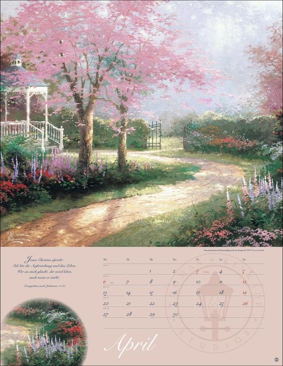 Actual product image Thomas Kinkade: Land im Licht Kalender 2026 (34 x 44 cm)