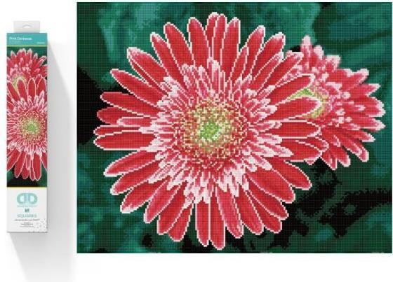 Dante Ricamo Diamante Diamante Dotz Diamante Mosaico Gerbera Rosa 58x48cm DQ10001