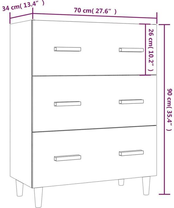 Produktbild vidaXL Arya (70 x 34 x 90 cm)