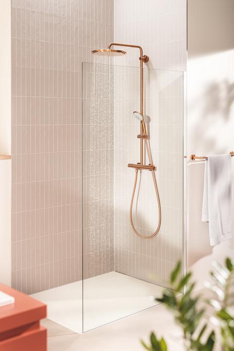 Produktbild Grohe Euphoria Duschsystem mit Thermostat - Warm Sunset Gebürstet (26075DL0)