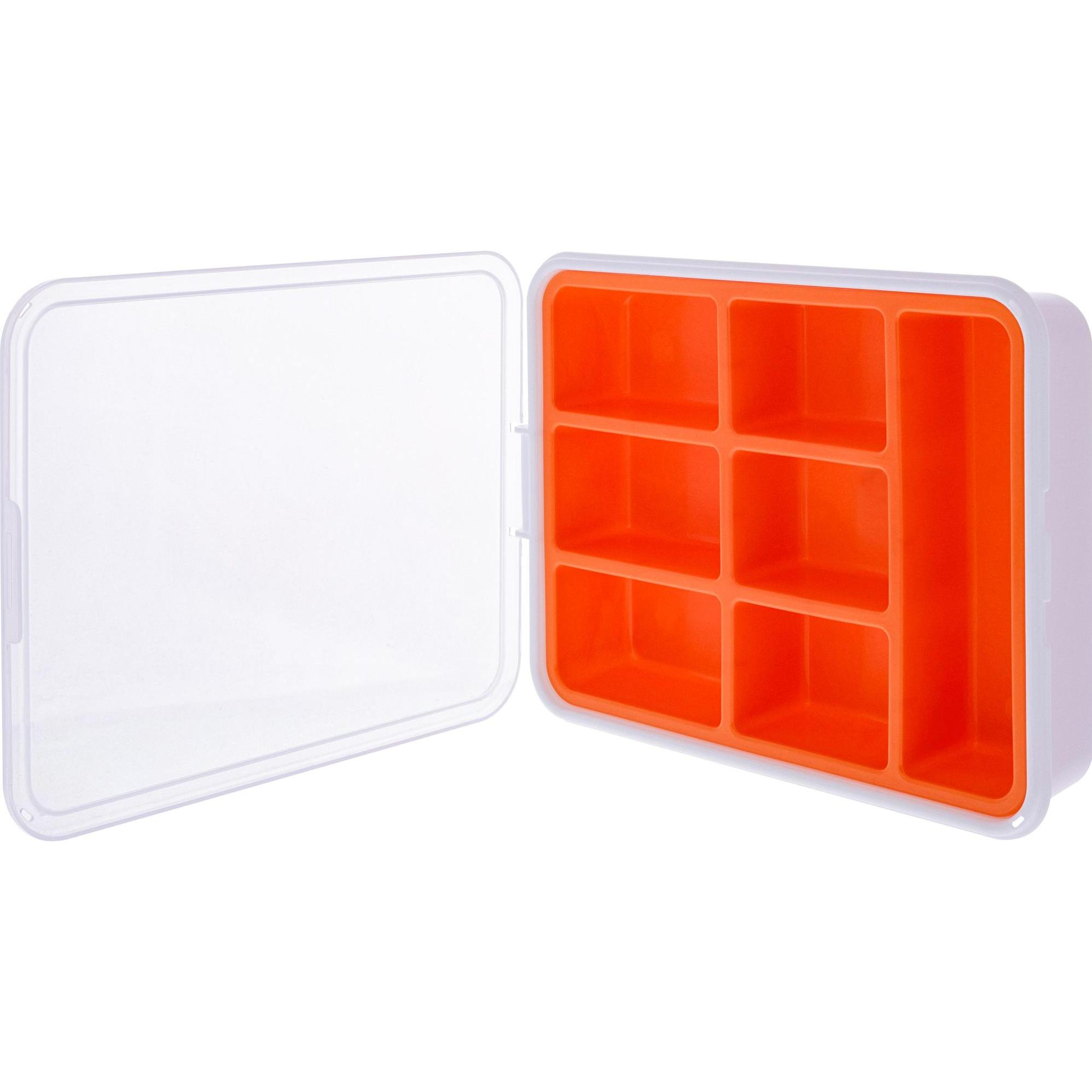 InLine, Sortimentskasten, Kleinteilebox, 7 Fächer, Abmessungen: 180x140x40mm, orange