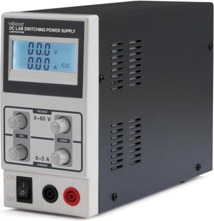 Actual product image Velleman DC LABORATORY POWER SUPPLY 0-60 VDC / 0-5 A MAX. WITH LCD DISPLAY - SWITCHED-MODE POWER SUPPLY