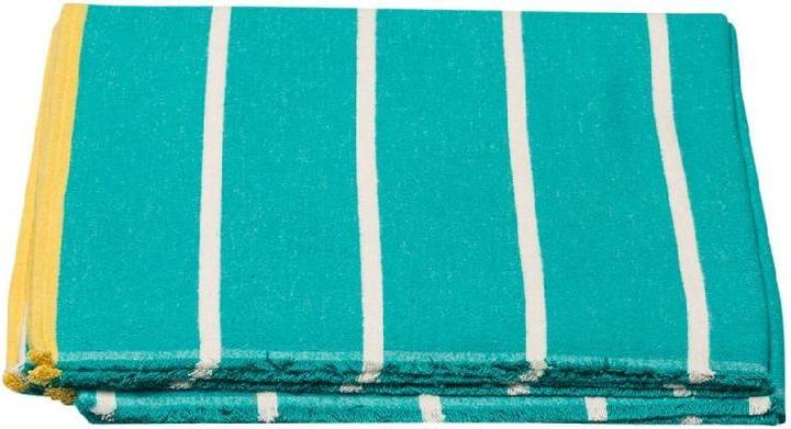 David Fussenegger Flannel blanket stripe.verde mare.45425440 (140 x 200 cm)