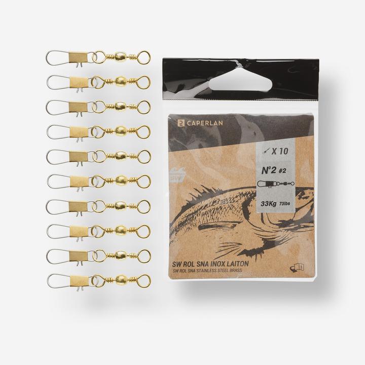 Immagine prodotto Caperlan Moschettone girevole Rolling Snap in acciaio inox confezione da 10 pezzi