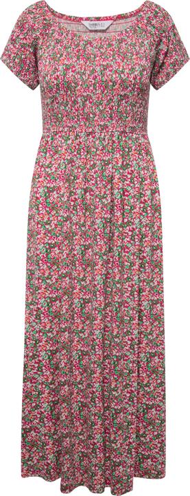 Produktbild Angel of Style Jersey-Maxikleid, Alloverdruck, gesmokte Büste, Halbarm (56)