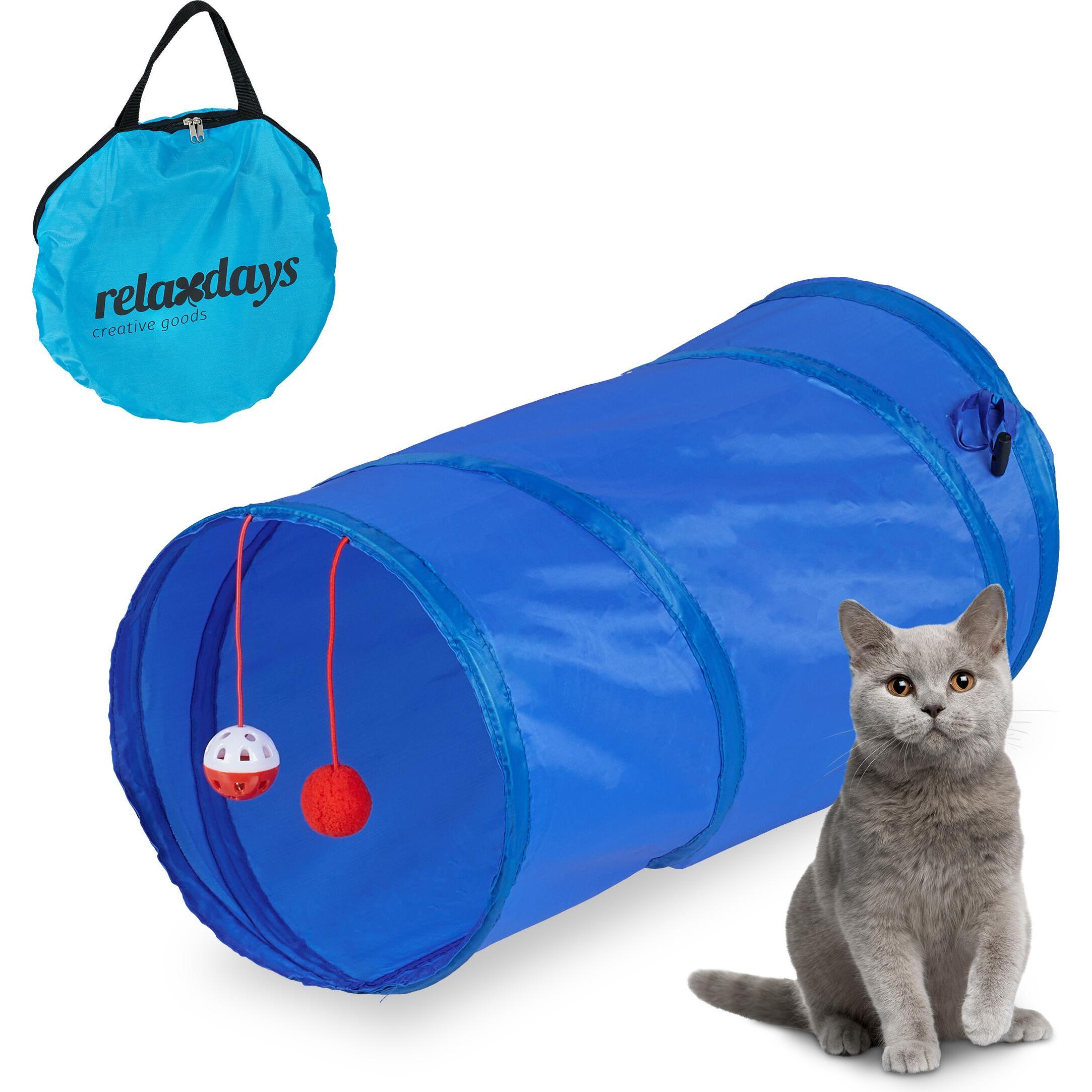 Relaxdays Katzentunnel (Katzenspielzeug), Katzenspielzeug