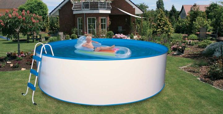 Immagine prodotto MyPool Set piscina in acciaio a muro Trend (Ø 350 x 120 cm)