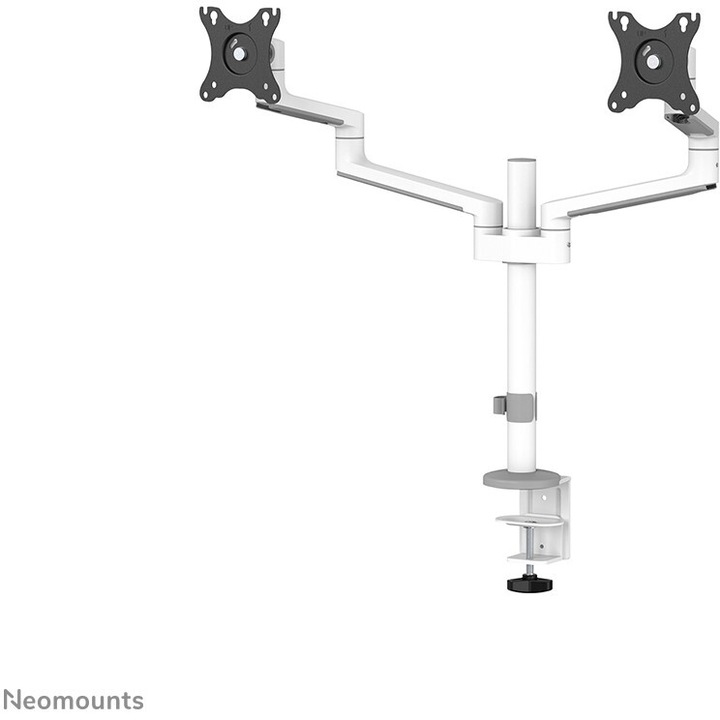 Actual product image Neomounts Table mount dual 100x100 -8kg 17-27"/h?v/incline/pivot/clamp/white? (Table, 27.01")