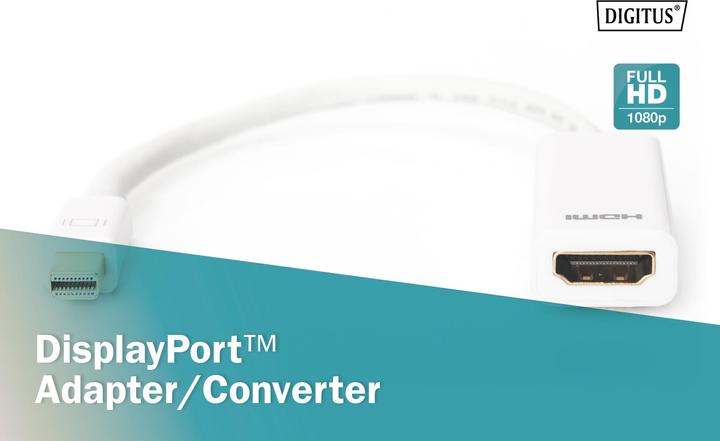Image du produit Digitus mini DP à HDMI (HDMI, 15 cm)