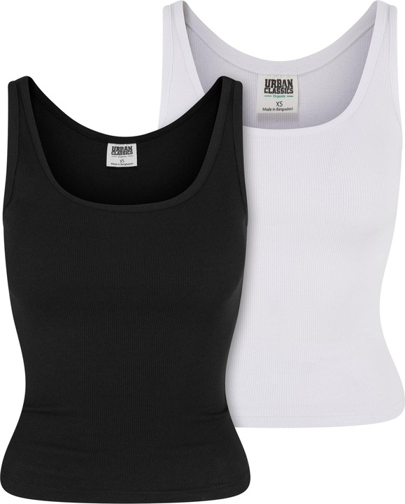 Urban Classics Ladies Organic Basic Rib Top 2-Pack - 166867