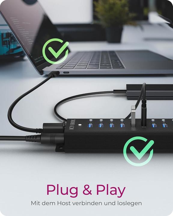 Image du produit Icy Box IB-HUB1717-U3 (USB-A, 17 ports)