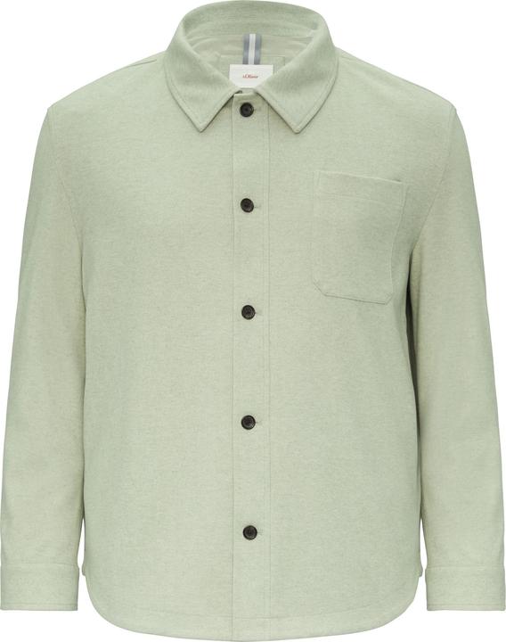 S.Oliver Outdoor-Jacke Gefüttertes Overshirt in Wolloptik mit Eingrifftaschen