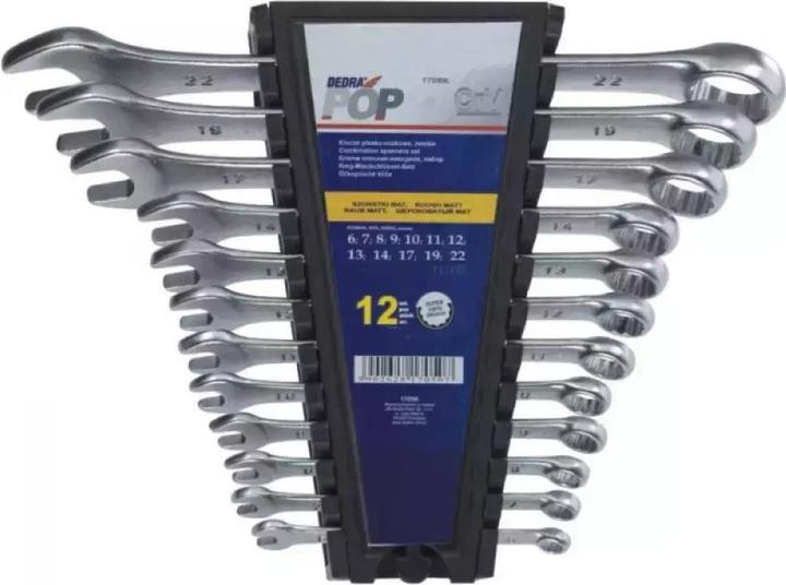Immagine prodotto Dedra Set di chiavi combinate 6-22 mm 12 pezzi (1705K) (13 mm, 8 mm, 7 mm, 22 mm, 6 mm, 14 mm, 9 mm, 17 mm, 12 mm, 19 mm, 10 mm, 11 mm)
