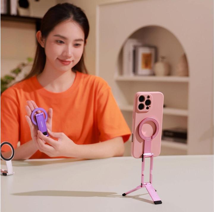 Immagine prodotto Ulanzi MA60 Mini MagSafe-Tripod Foldable - Pink (Metallo)