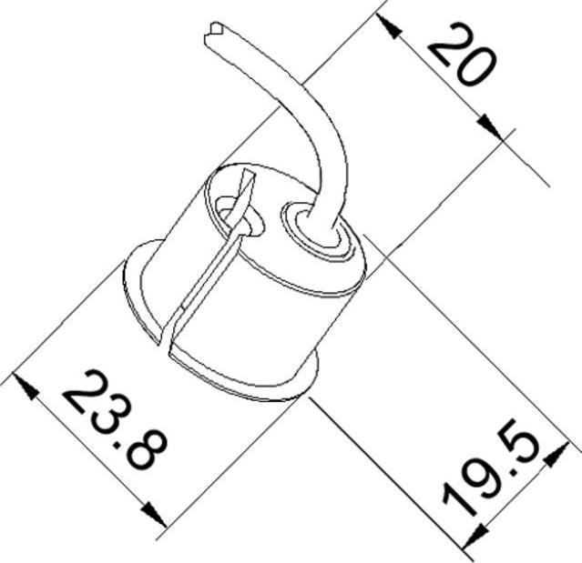 Assa Abloy Reed door contact DMC 20 plastic 7-pin Ø 20 mm