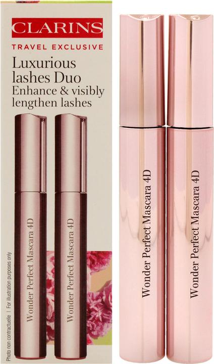Produktbild Clarins Luxurious Lashes Duo for Women 2 x 0,2 Oz Mascara - 2er-Pack (4D Black)