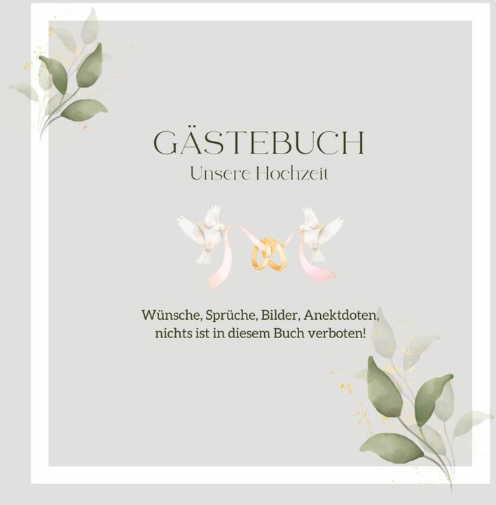 Gästebuch Unsere Hochzeit: Elegantes Hochzeits-Gästebuch, blanko