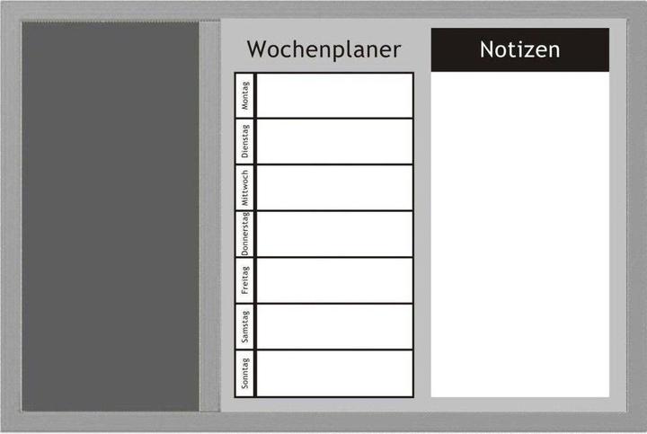Produktbild Zeller Present Kombitafel (Magnettafel, Pinnwand, Whiteboard, Wochenplaner, 60 x 40 cm)