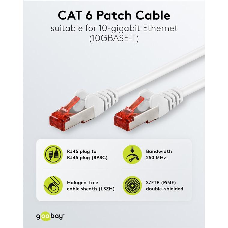 Thumbnail - Goobay Netzwerkkabel LS0H S/FTP (S/FTP, CAT6, 30 m), Netzwerkkabel