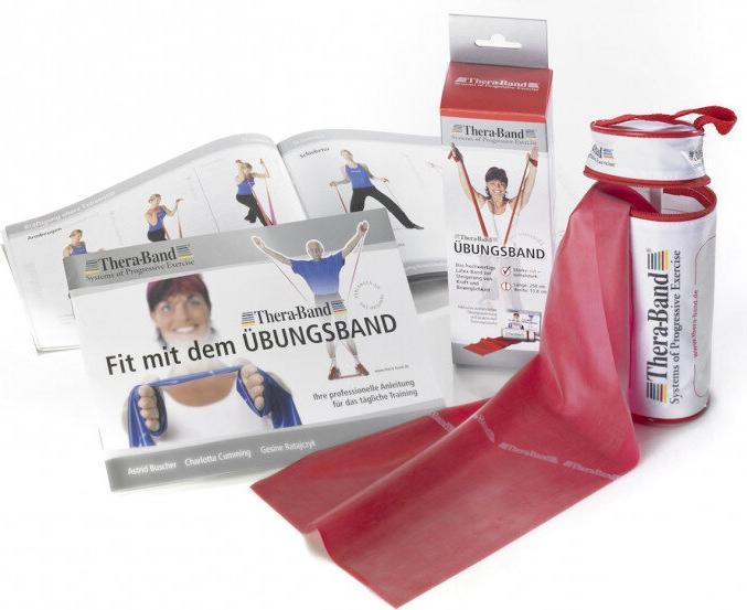 Actual product image TheraBand Exercise band 2.5 m in door anchor T red (2.50 m, Medium)