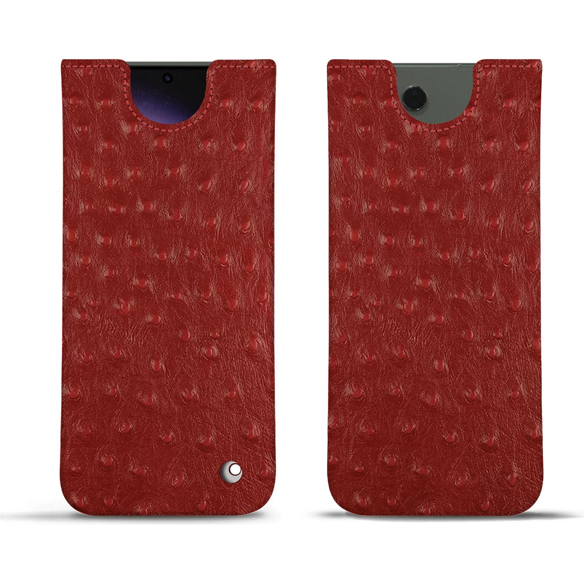 Noreve Lederschutzhülle (Samsung Galaxy S24 Ultra), Smartphone Hülle, Rot