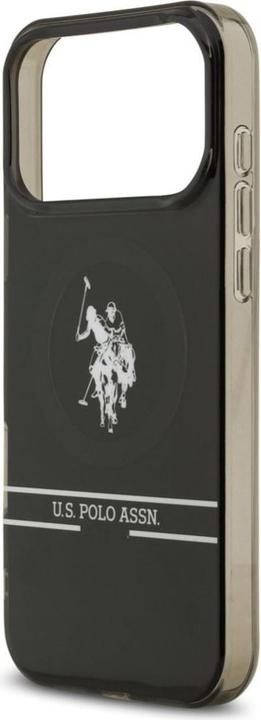 Actual product image U.S. Polo US Polo DH and Bottom Stripe Logo MagSafe Case for iPhone 17 Pro Max Black (Apple iPhone 17 Pro Max)