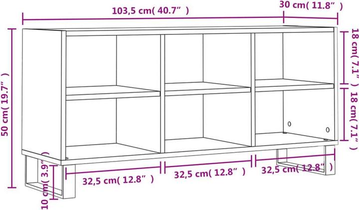 Produktbild vidaXL TV-Schrank (30 x 30 x 50 cm)