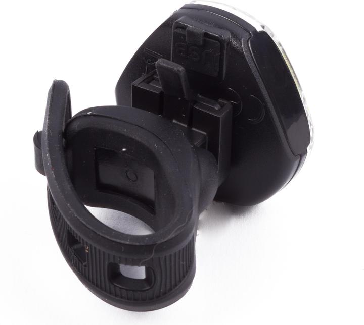 Actual product image Benson Fahrradlicht LED USB wiederaufladbar weiss