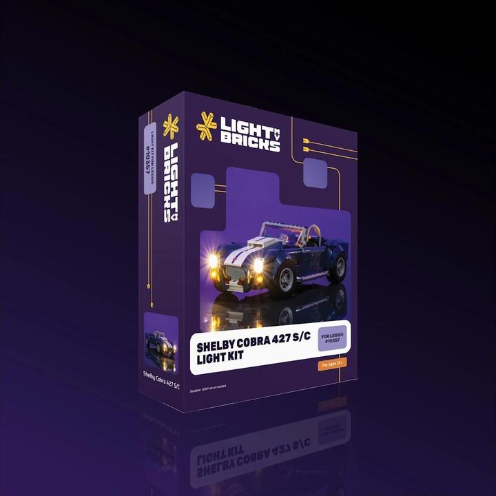 Actual product image Light my bricks LMB 2.0 LEGO® 10357# Shelby Cobra 427 S/C Light Kit