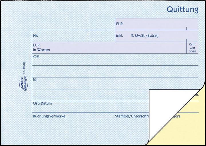 Actual product image Avery Form book "Receipt", SD, 4+1 FREE of charge (40 x)