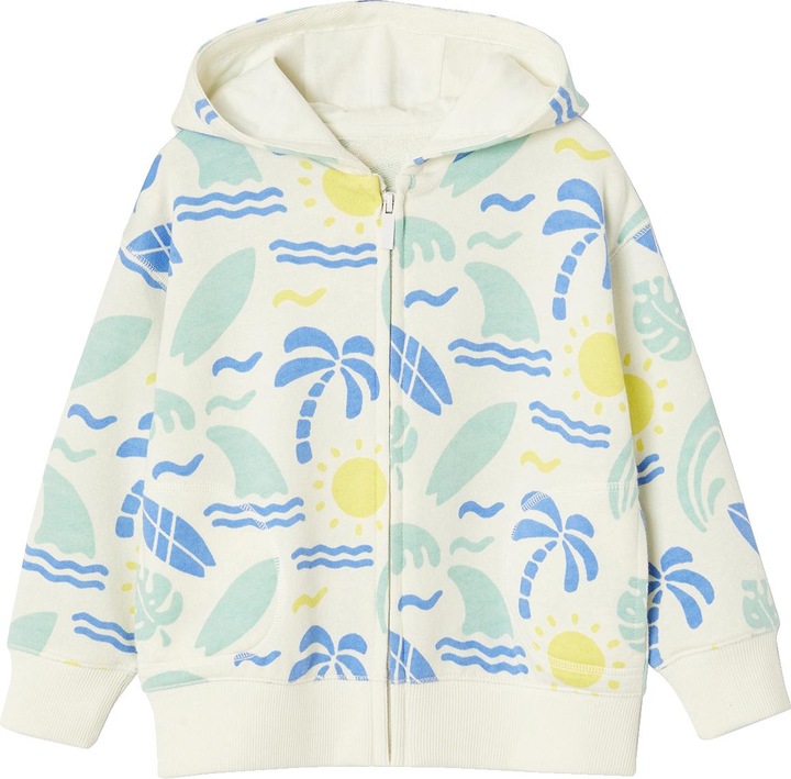 Immagine prodotto Vertbaudet Giacca con cappuccio da ragazzo con stampe di surfisti all-over (110)