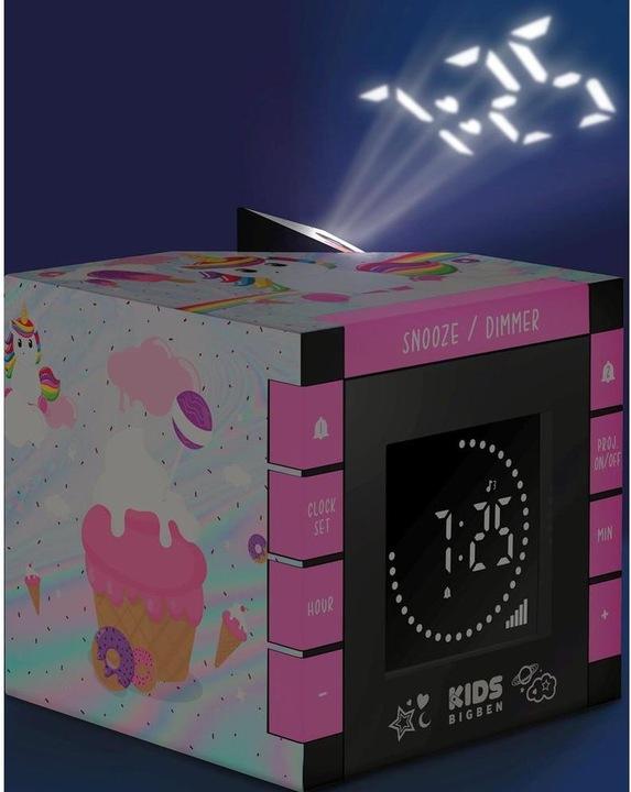 Actual product image Bigben Kids Alarm Clock R70 Unicorn 3 (w. projector)