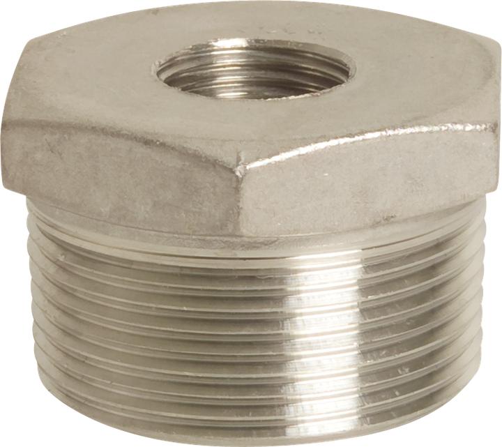 Actual product image Profec Nr. 241 Reduzierstück Edelstahl 316 1 1/2" x 3/4" Aussengewinde x Innengewinde 16bar