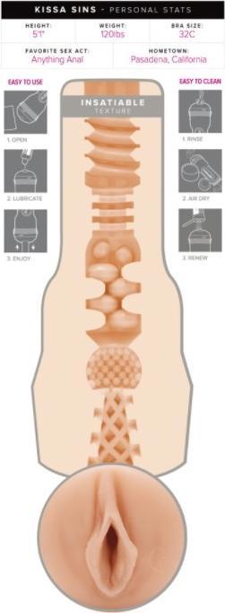 Actual product image Fleshlight Kissa Sins