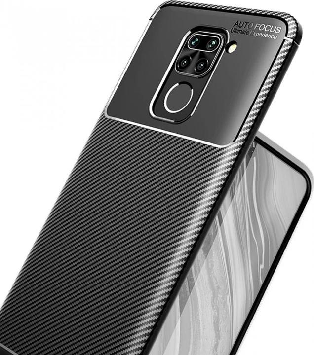 Actual product image Screenguard Xiaomi Redmi Note 9 Cover Carbon Design TPU Case (Xiaomi Redmi Note 9)