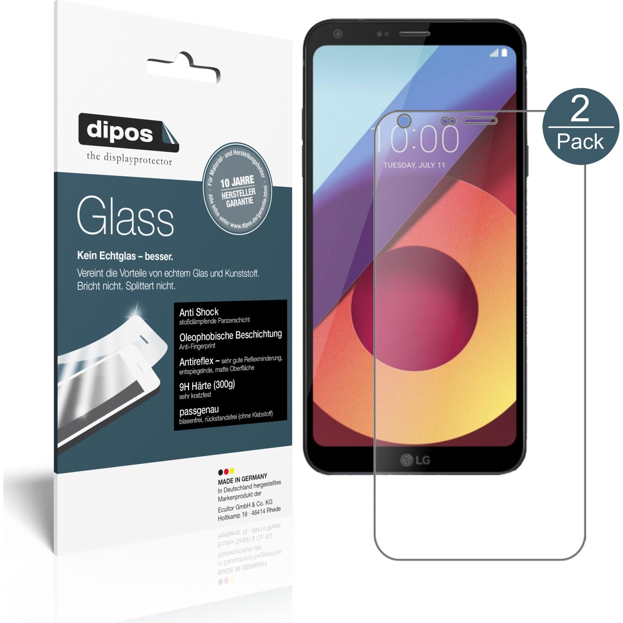 Dipos Displayschutz Anti-Shock (2 Stück, LG Q6 Alpha), Smartphone Schutzfolie, Transparent