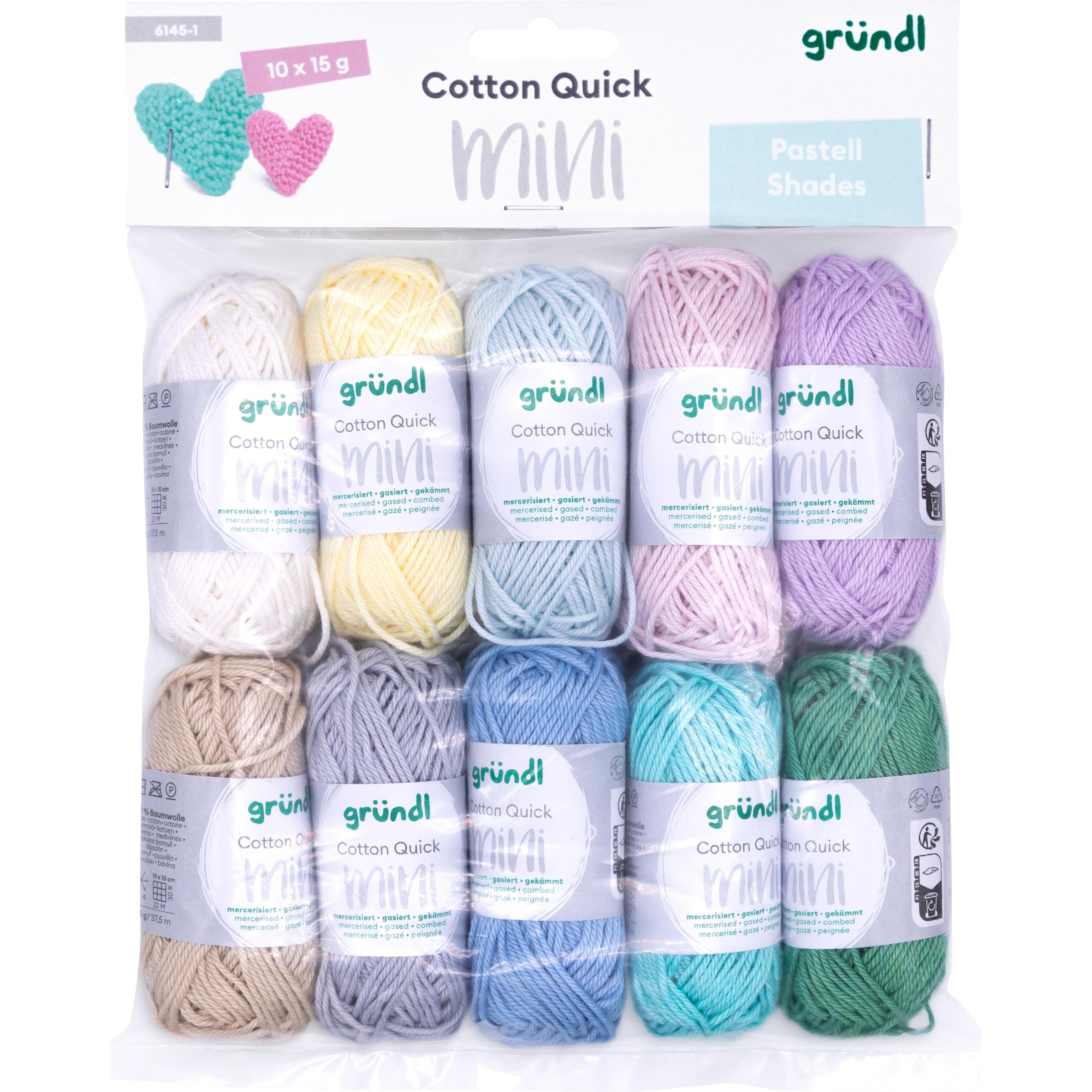 Gründl Cotone Quick Mini "Sfumature pastello, Filato + Lana, Multicolore