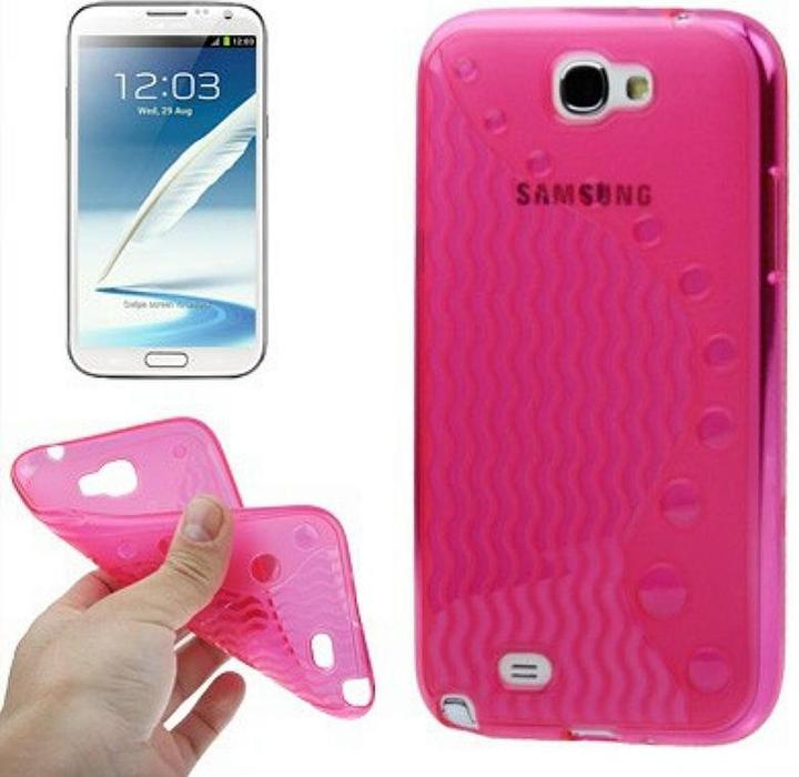 Actual product image König Design Protective cover TPU for mobile Samsung Galaxy Note II / N7100 Pink / Transparent (Samsung Galaxy Note 2 N7100)