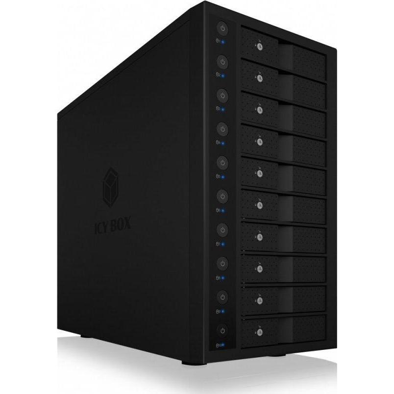 Icy Box IB-3810-C31 (3.5"), Festplattengehäuse, Schwarz