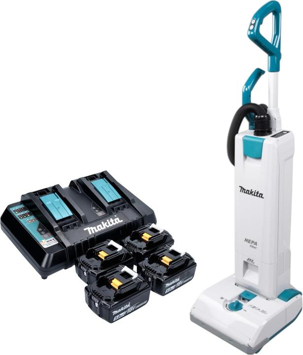 Actual product image Makita DVC 560 PT4 Akku Staubsauger 36 V ( 2x 18 V ) 5 l Brushless + 4x Akku 5,0 Ah + Ladegerät