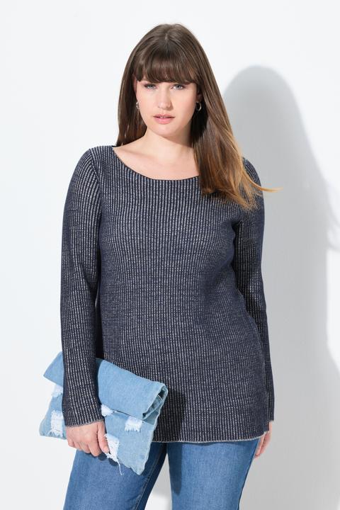 Produktbild Ulla Popken Pullover, U-Boot-Ausschnitt, Langarm (42, 44)