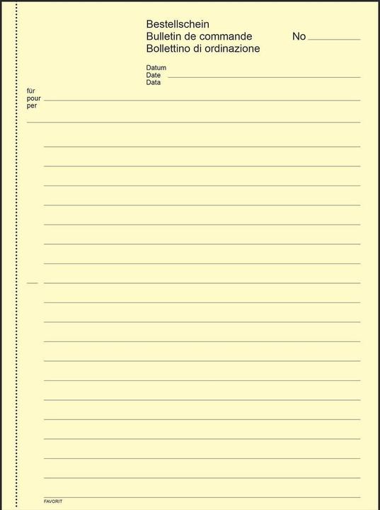 Produktbild Favorit Durchschreibebuch Bestellscheine mit Selbstdurchschreibepapier (100x)