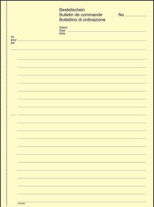 Image du produit Favorit Cahier autocopiant Bons de commande avec papier autocopiant (100 x)