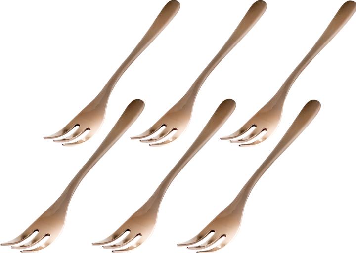 Actual product image Sambonet Button cake fork set 6 pcs copper (6 pcs., Pitchfork)