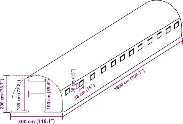 Image du produit vidaXL Gewächshaus Ersatzabdeckung