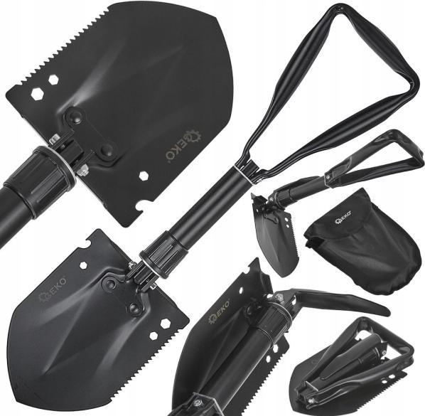 GEKO Saperka składana 5w1 taktyczna BLACK SURVIVAL SERIES (24)