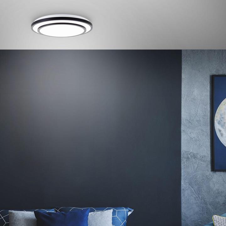 Produktbild Brelight Luciano LED Wand- und Deckenleuchte 49cm schwarz/weiss (3800 lm)