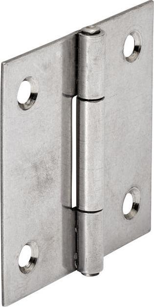 Actual product image Vormann Hinge 10503 Height 60 mm Width 60 mm Thickness 1.2 mm Stainless steel rolled, square-edged