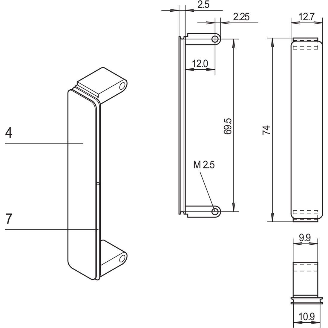 Thumbnail - Schroff Frontblenden, Serverschrank Zubehör, Silber